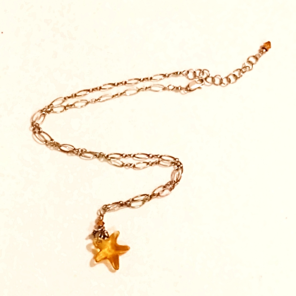 Swarovski Crystal Star Sterling Pendant Necklace - Picture 4 of 9